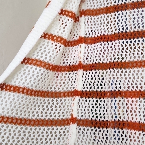 Crotchet Long line Cover Up Duster Photo's Medium Beach Cruise Vacation - Picture 5 of 11